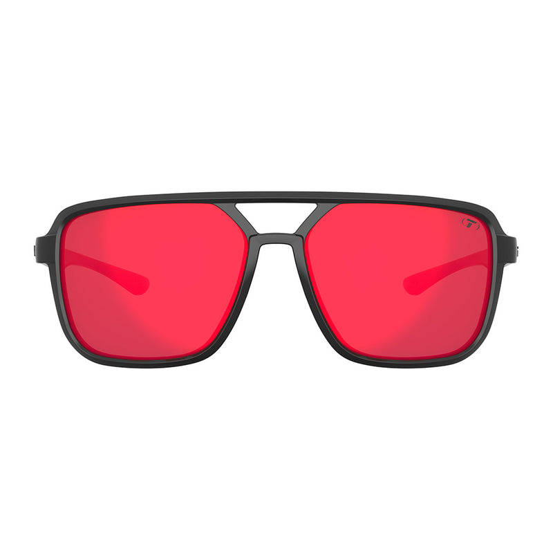 Load image into Gallery viewer, Tifosi Salto Sunglasses Blackout with Smoke Red Mirror Lens

