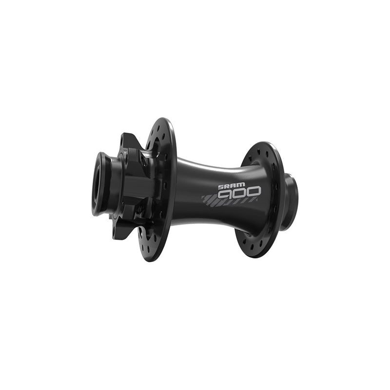 Load image into Gallery viewer, SRAM MTB Hub 900 Front 32 Hole 6-Bolt Disc Black, 15mm x 110mm Boost Compatible - (Includes 21mm Standard and 31mm RockShox Torque Thru Axle Caps) - A1

