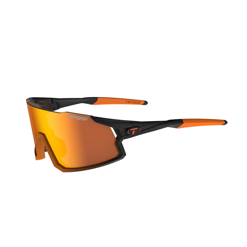 Load image into Gallery viewer, Tifosi Stash Sunglasses Black Orange Fade with Clarion Orange, AC Red and Clear Lens

