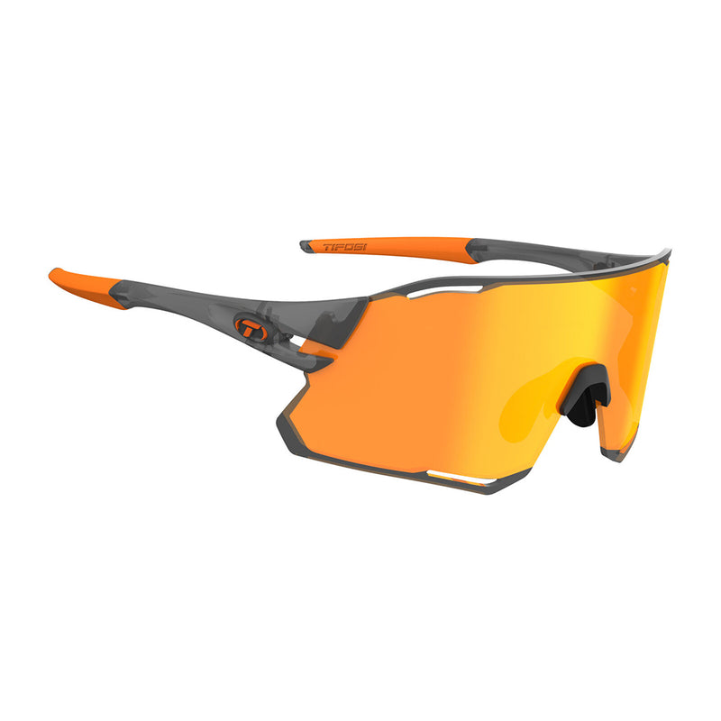 Load image into Gallery viewer, Tifosi Rail Race Sunglasses Satin Vapor with Clarion Orange and Clear Lens

