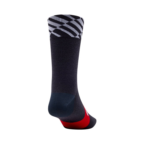 Load image into Gallery viewer, Giro Seasonal Merion Sock - Red / White / Charcoal
