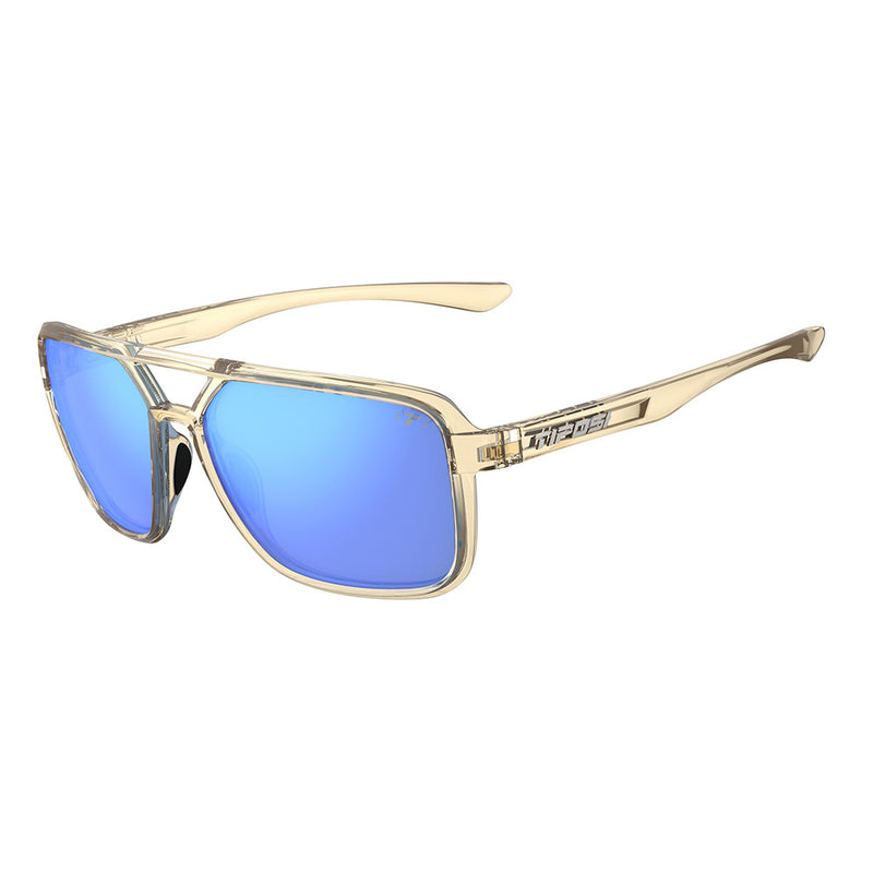 Load image into Gallery viewer, Tifosi Salto Sunglasses Golden Ray with Sky Blue Mirror Lens

