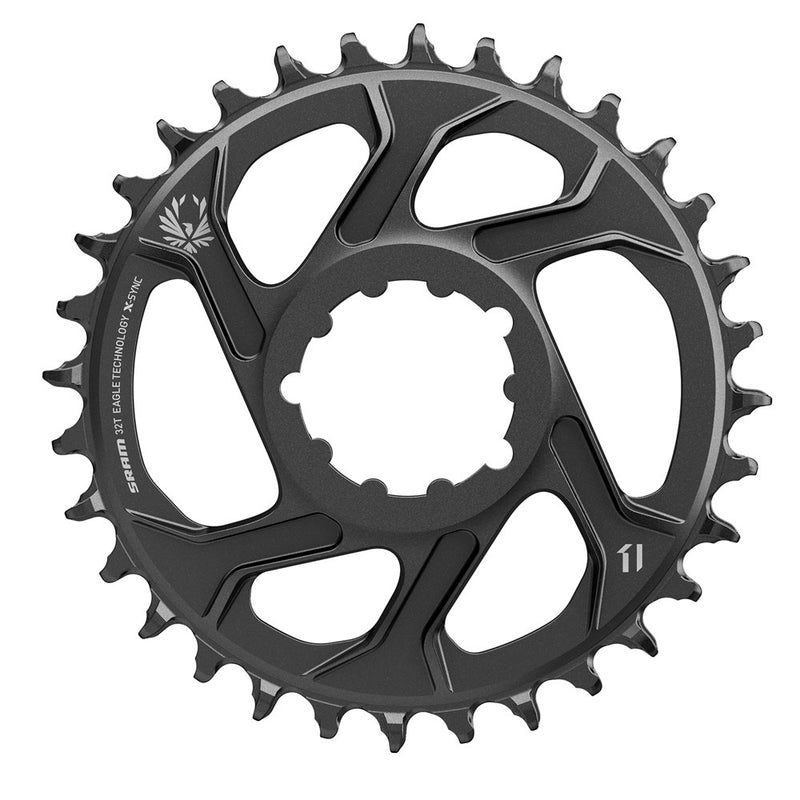 Load image into Gallery viewer, SRAM Chain Ring X-Sync 2 Steel 30 Tooth Direct Mount 6mm Offset Eagle Black

