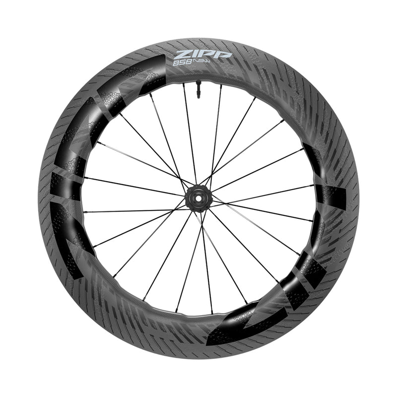 Load image into Gallery viewer, Zipp 858 NSW Carbon Tubeless Disc Brake Center Locking 700c Rear 20 Spokes SRAM 12mm x 142mm Standard Graphic C1

