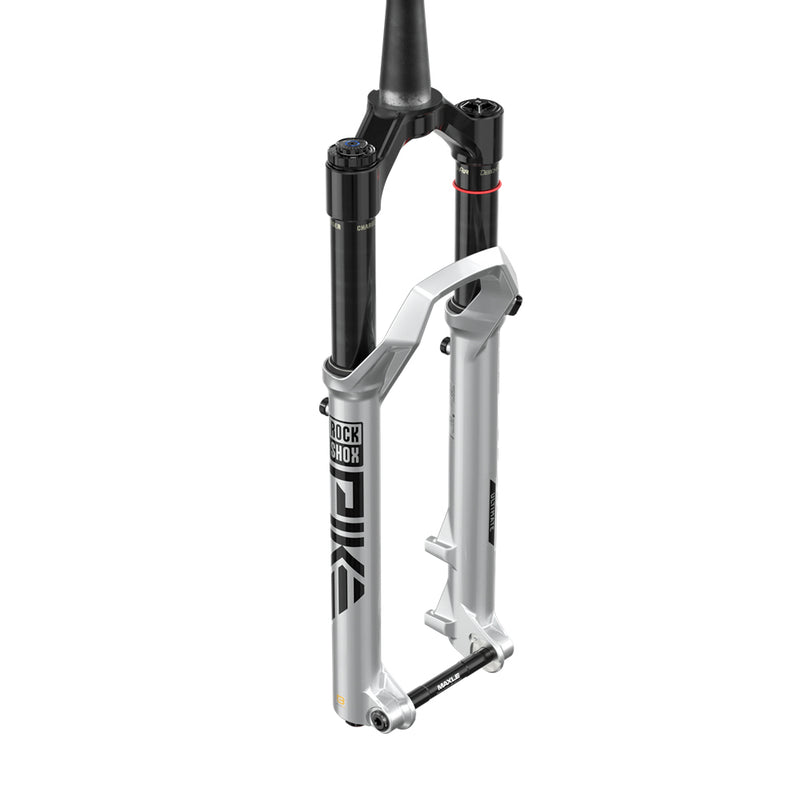 Load image into Gallery viewer, RockShox Fork Pike Ultimate CHARGER 3.1 RC2 - Crown 29 Boost 15x110 140mm Silver Alum Str Tpr 44offset DebonAir+ (includes Bolt On Fender,2 Btm Tokens, Star nut, Maxle Stealth) C2

