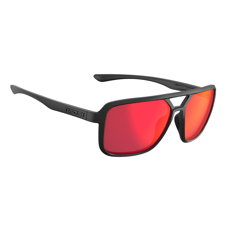 Load image into Gallery viewer, Tifosi Salto Sunglasses Blackout with Smoke Red Mirror Lens

