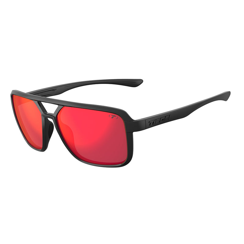 Load image into Gallery viewer, Tifosi Salto Sunglasses Blackout with Smoke Red Mirror Lens

