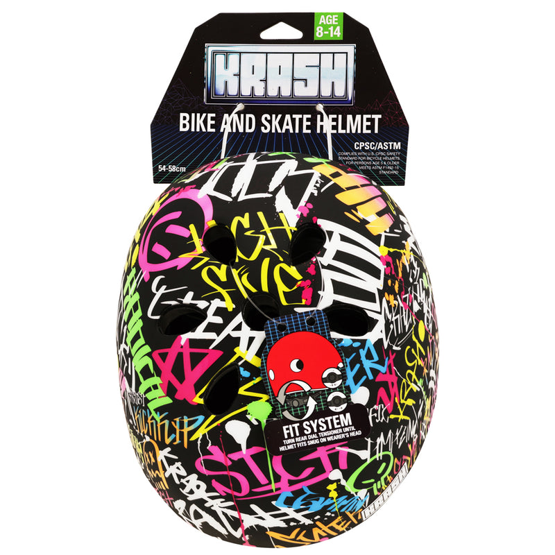 Load image into Gallery viewer, Krash Street Writer Youth Helmet - Neon
