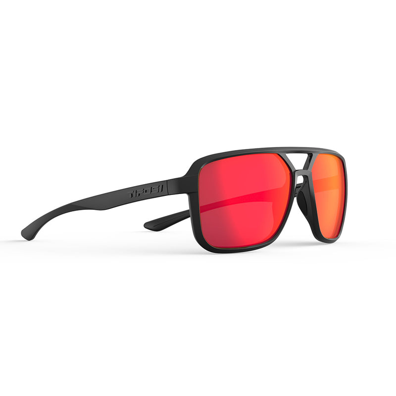 Load image into Gallery viewer, Tifosi Salto Sunglasses Blackout with Smoke Red Mirror Lens

