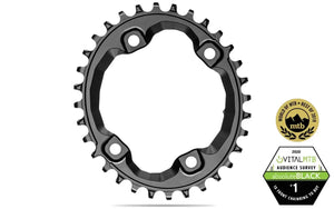 Absolute Black 30T Oval 96bcd n/w 1x Chainring for XT M8000 / SLX M7000