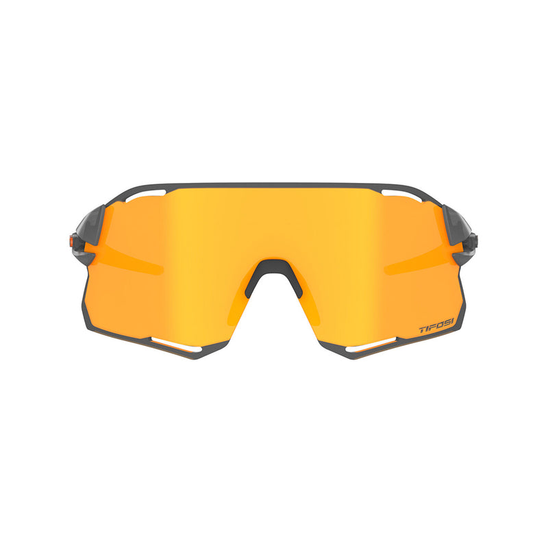 Load image into Gallery viewer, Tifosi Rail Race Sunglasses Satin Vapor with Clarion Orange and Clear Lens

