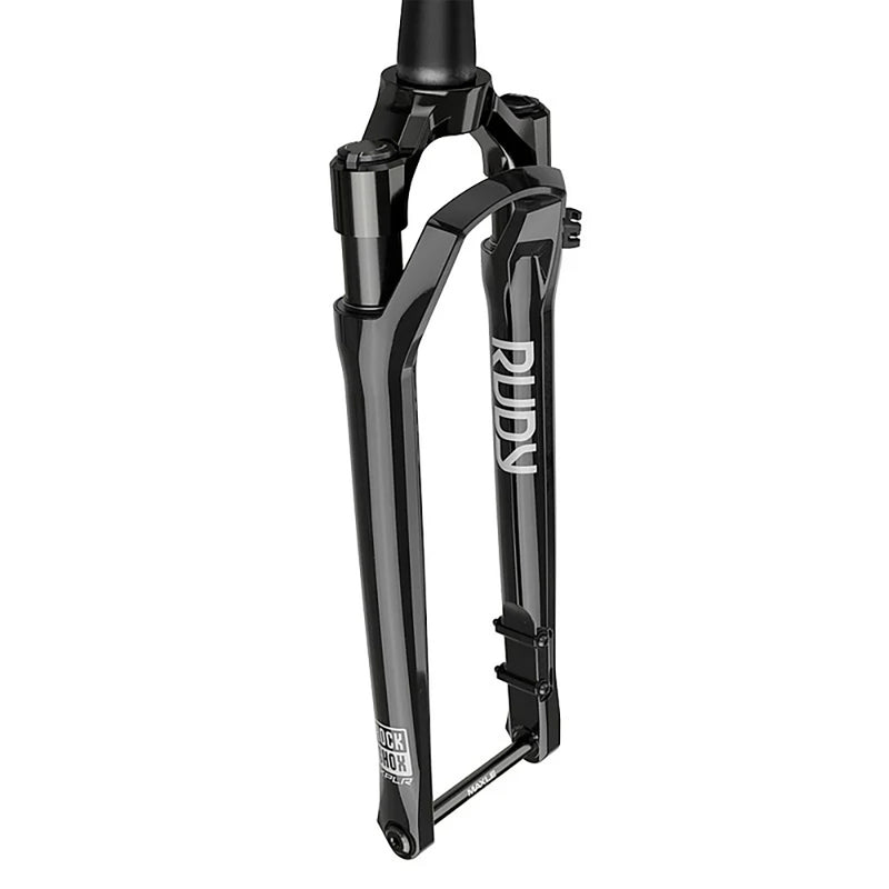 Load image into Gallery viewer, RockShox Fork RUDY Ultimate Race Day - Crown 700c 12mm x 100mm, 40mm Gloss Black Tapered 45mm Offset Solo Air - (Includes Fender, Star Nut, Maxle Stealth) - A1
