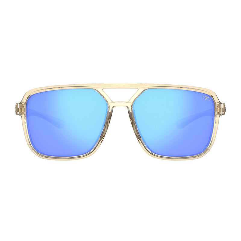 Load image into Gallery viewer, Tifosi Salto Sunglasses Golden Ray with Sky Blue Mirror Lens

