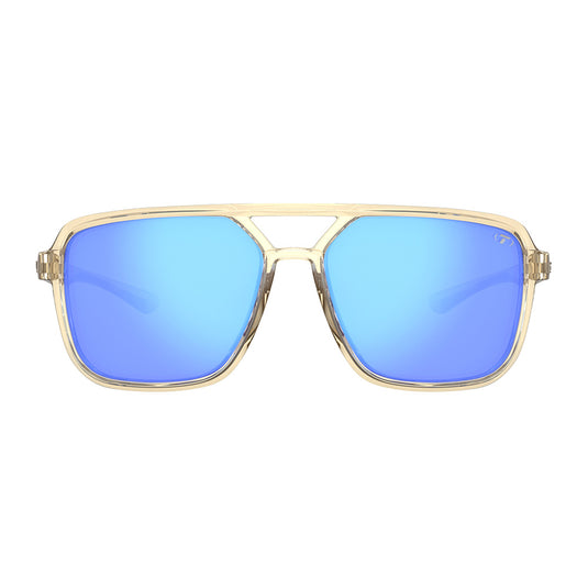 Tifosi Salto Sunglasses Golden Ray with Sky Blue Mirror Lens
