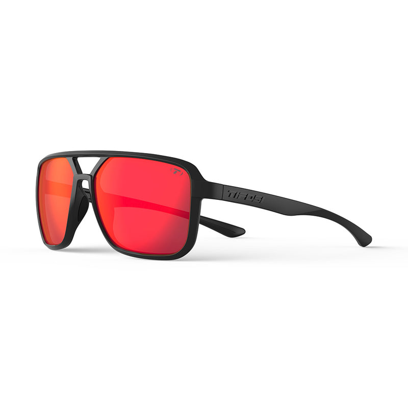 Load image into Gallery viewer, Tifosi Salto Sunglasses Blackout with Smoke Red Mirror Lens

