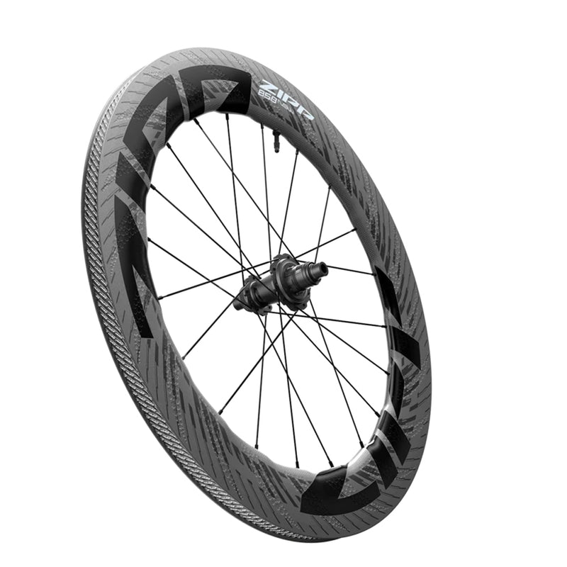 Load image into Gallery viewer, Zipp 858 NSW Carbon Tubeless Disc Brake Center Locking 700c Rear 20 Spokes SRAM 12mm x 142mm Standard Graphic C1

