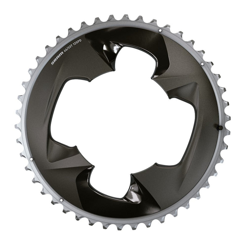 Load image into Gallery viewer, SRAM Chain Ring Road 48 Tooth 107 BCD 2x12 Force Polar Grey with Cover Plate

