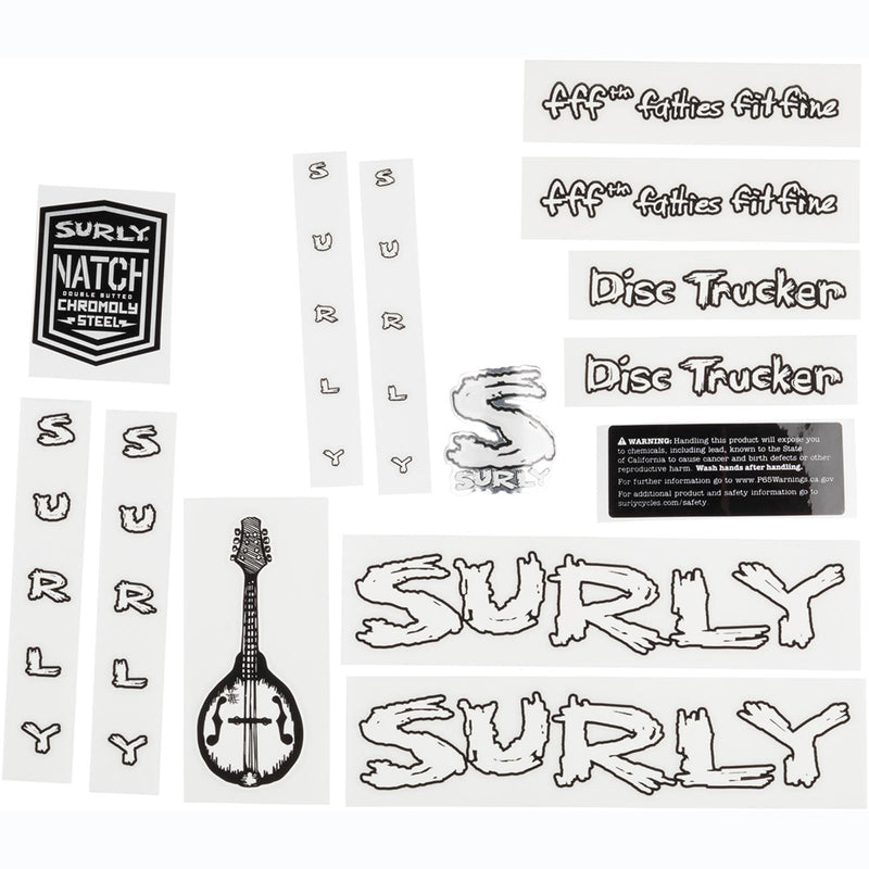 Load image into Gallery viewer, Surly Disc Trucker Decal Set White 

