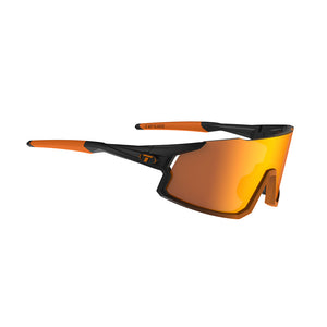Tifosi Stash Sunglasses Black Orange Fade with Clarion Orange, AC Red and Clear Lens