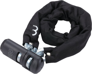 BBB CYCLELOCK SECURECHAIN ART2 /SOLD SECURE SILVER 9mm x 900mm BLACK