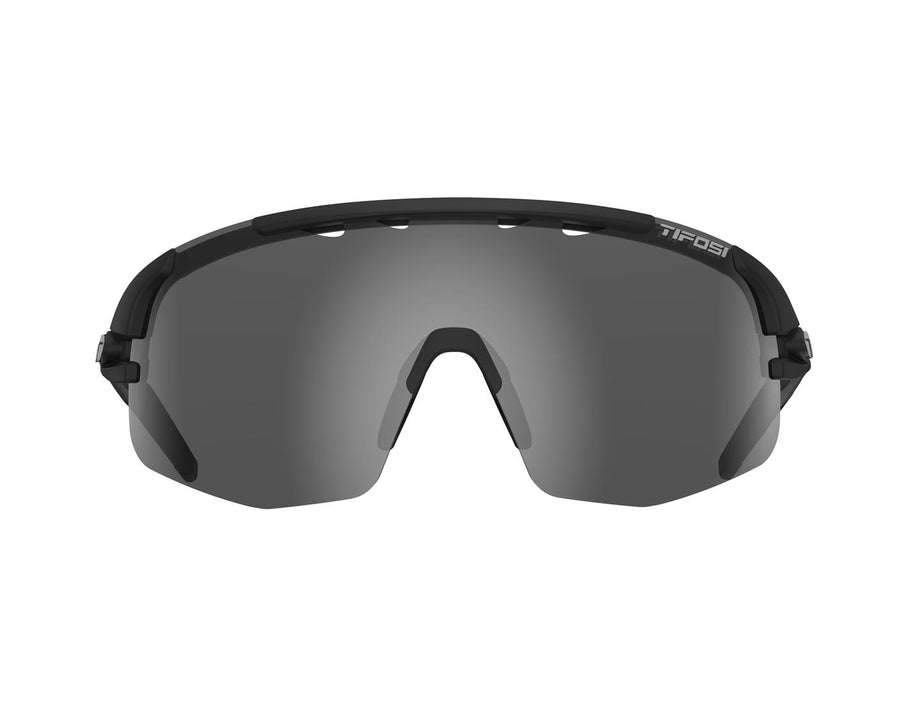 Tifosi Sledge Lite Sunglasses Matte Black with Smoke, AC Red and Clear Lens