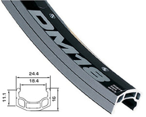 RIM 700c 36H Alex DM18 Black 622x18