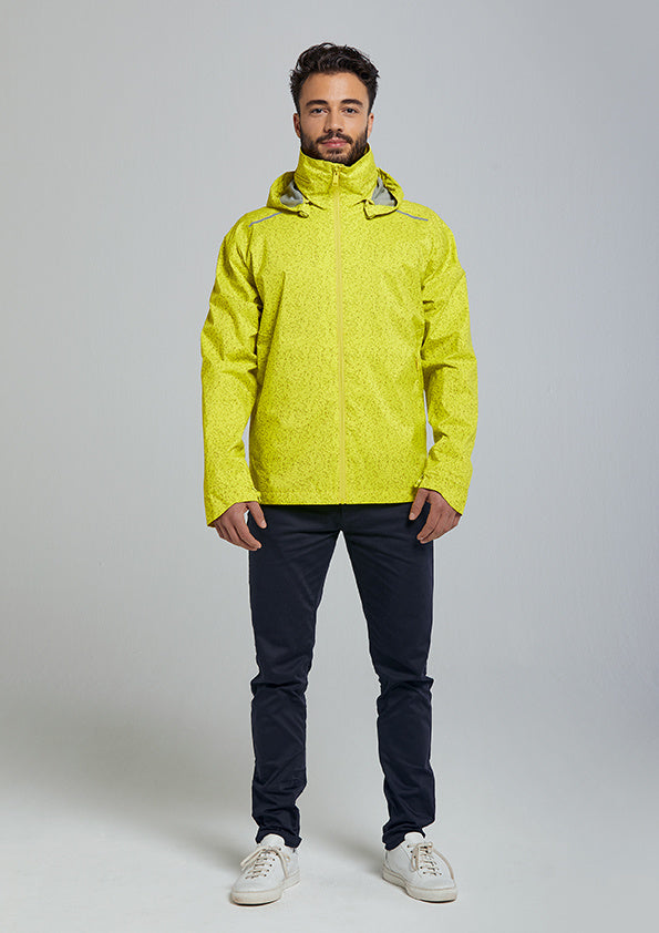 Load image into Gallery viewer, basil-skane-hivis-bicycle-rain-jacket-men-neon-yel
