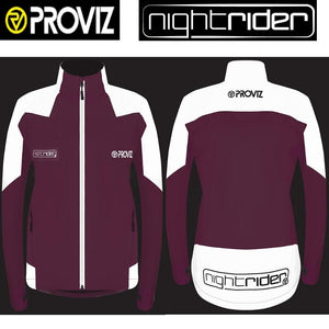 Proviz Nightrider Pink Womens Jacket - Night view