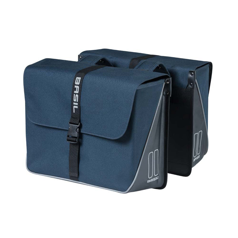 Load image into Gallery viewer, basil-forte-double-bicycle-bag-35-liter-blue-black

