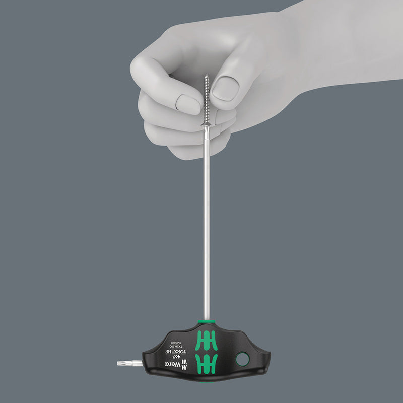 Load image into Gallery viewer, The HF tools developed by Wera are ideal as they feature an optimised geometry of the original TORX profile. The wedging forces resulting from the surface pressure between the drive tip &amp; the screw profile mean that the screw is securely held.
