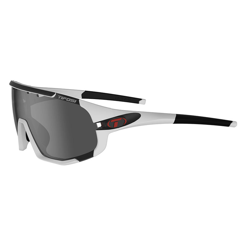 Load image into Gallery viewer, Tifosi Sledge Matte White, Smoke/AC Red/Clear Lens
