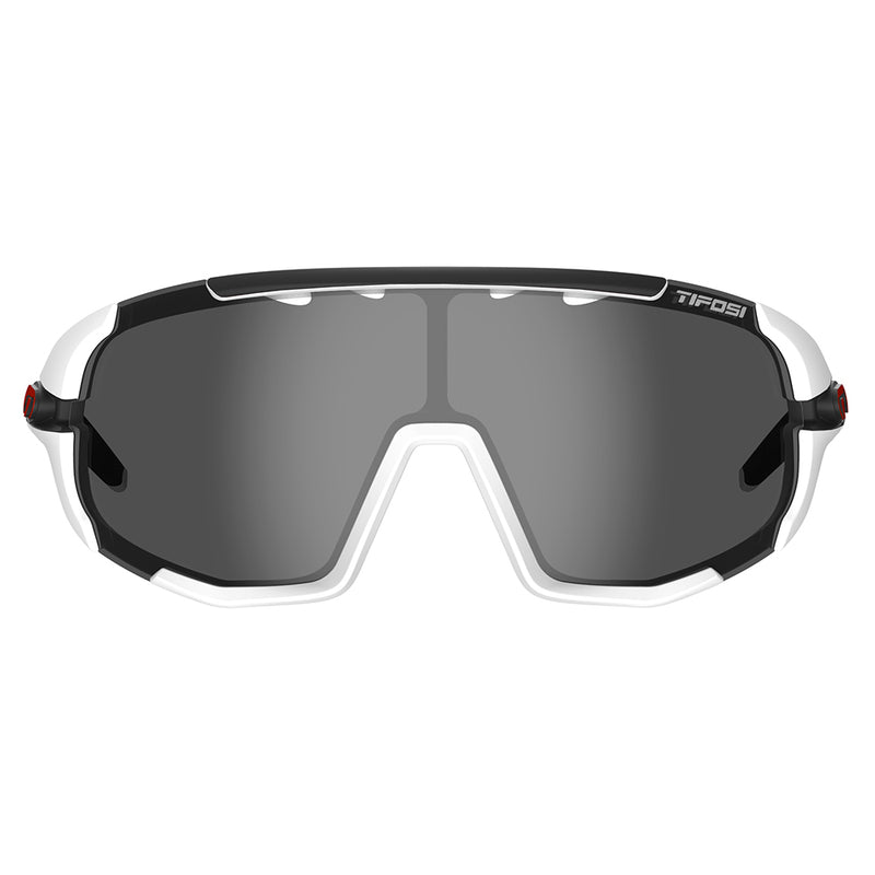 Load image into Gallery viewer, Tifosi Sledge Matte White, Smoke/AC Red/Clear Lens
