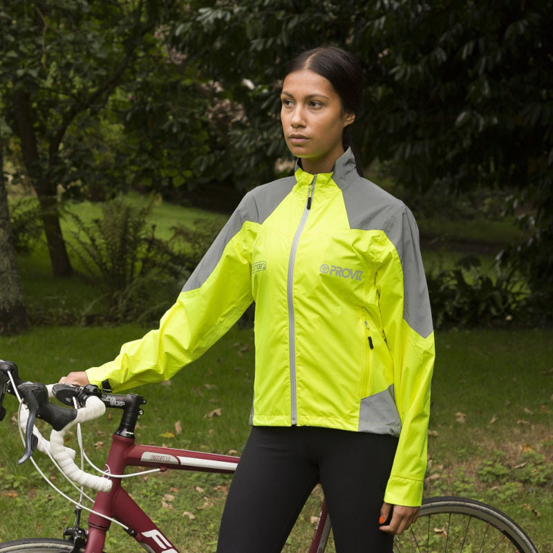 Load image into Gallery viewer, Proviz Nightrider 2.0 Women&#39;s Cycling Jacket Yellow - Daytime
