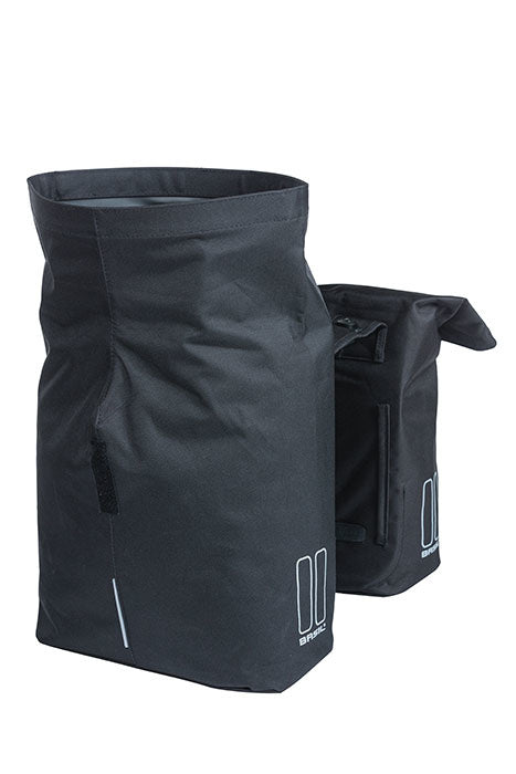 Load image into Gallery viewer, basil-city-double-pannier-bag-mik-28-32-litres-bla
