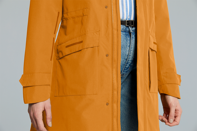 Load image into Gallery viewer, basil-mosse-bicycle-rain-parka-women-brown (8)
