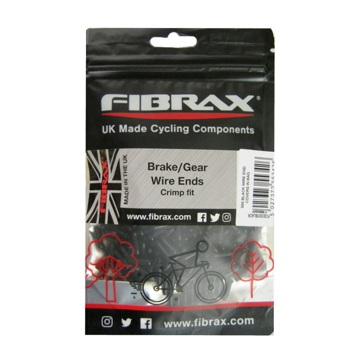 Fibrax Alloy Non-Fray Cable Ends Black