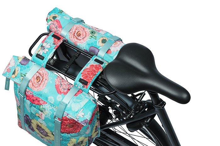 Load image into Gallery viewer, basil-bloom-field-double-pannier-bag-28-35-litres 
