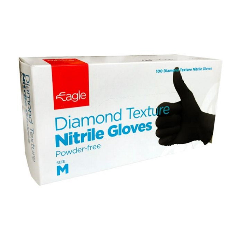 Load image into Gallery viewer, Black Diamond Textured Nitrile Gloves Medium
