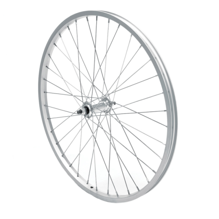 Front Silver Nutted Wheel - Thumbnail