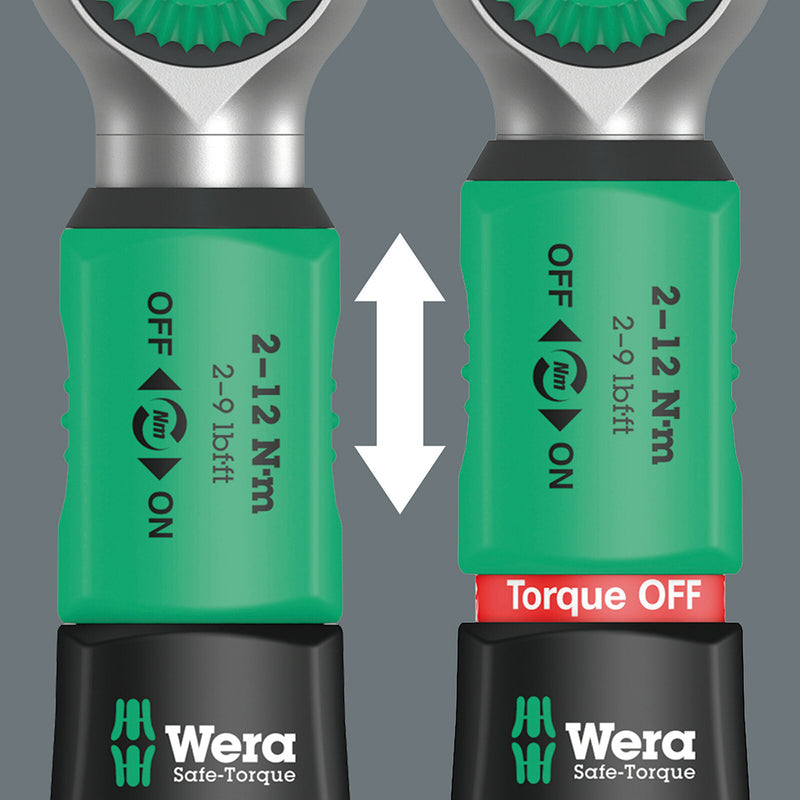 Load image into Gallery viewer, The torque function can be deactivated. The Safe-Torque torque wrench can then also be used as a standard ratchet with high loosening moments and for applications with defined angles of rotation.
